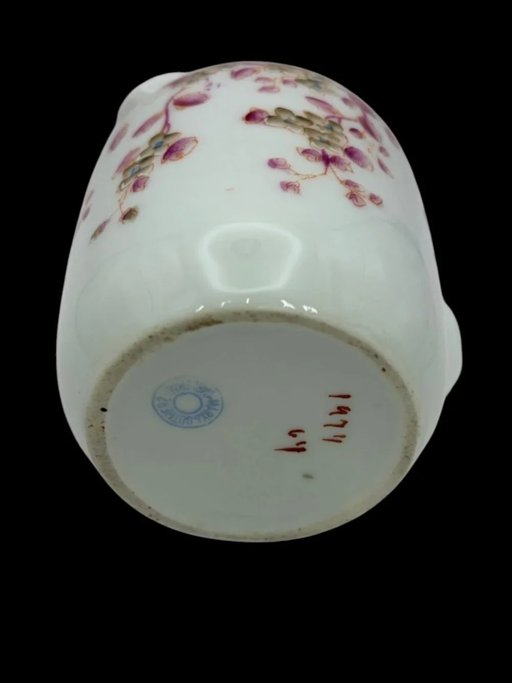 Vintage Porcelain Creamer Pitcher Floral Gold Trim Riga RPR 1974 European